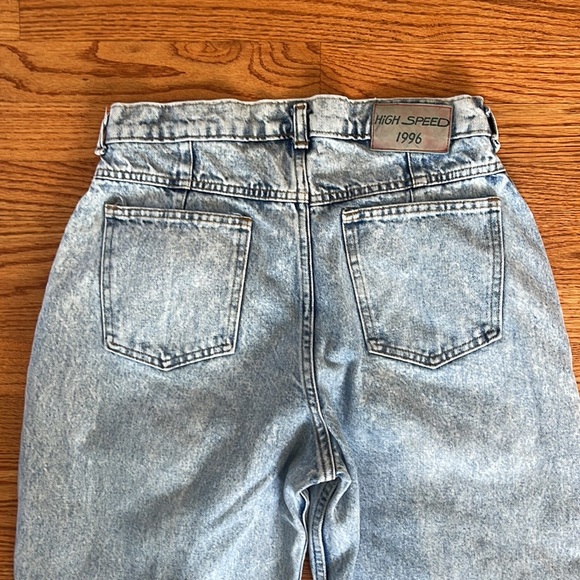 TRUE VINTAGE Jeans HighSpeed 1996 Stone Wash Denim High Rise Mom sz 11 PERFECT - Picture 4 of 5